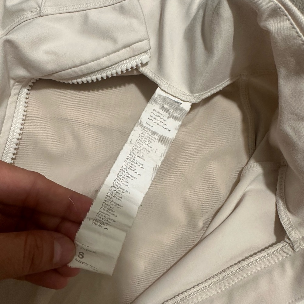 Fabletics Trinity Performance Jacket Cream Sz Sma… - image 3